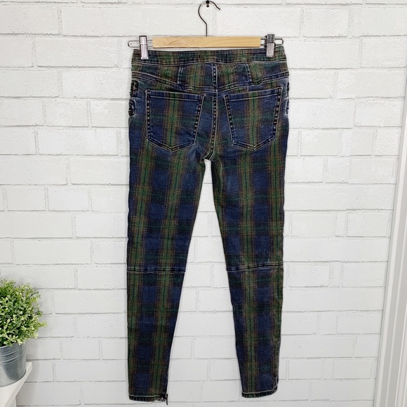 Free People Lennon Plaid Denim - Picture 6 of 6